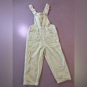 Vintage Cotton Resources Green Corduroy Kids Overalls SZ. 4T